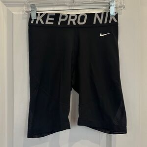 Nike Black Compression Shorts with White Logo